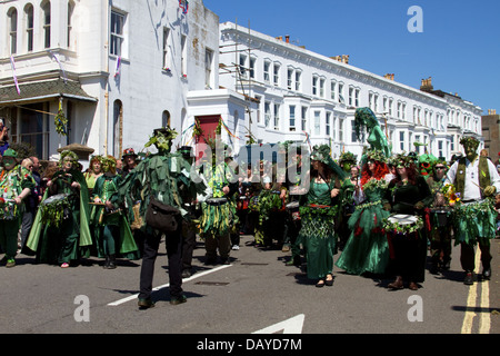 Hastings-Jack-in-the-Green-Prozession Stockfoto