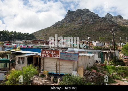 Slums in Imizamo Yethu Township, Hout Bay, Kapstadt, Südafrika Stockfoto