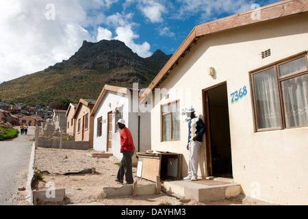 Gehäuse in Imizamo Yethu Township, Hout Bay, Kapstadt, Südafrika Stockfoto