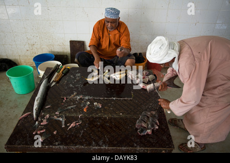 Fischmarkt am Qurayat, Oman. Stockfoto