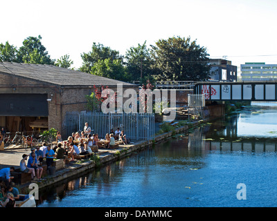 Lee Flussschifffahrt in Hackney Wick, East London, England, Vereinigtes Königreich Stockfoto