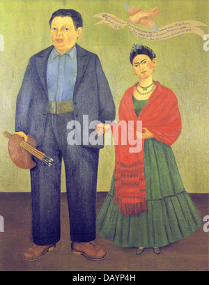 Frida Kahlo Frida Kahlo & Diego Rivera 1931 Stockfoto