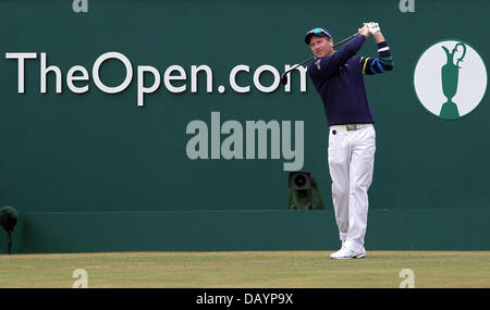 Muirfield, East Lothian, Schottland. 21. Juli 2013. Engländer Steven Tiley in Aktion während der vierten und letzten Runde der Open Golf Championship von Muirfield. Die Open Championship 2013 wurde die 142. Open Championship, 18.-21. Juli abgehaltenen Muirfield Golf Links in Gullane, East Lothian, Schottland. Bildnachweis: Aktion Plus Sport/Alamy Live-Nachrichten Stockfoto