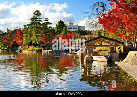 Herbstlaub am in Nagoya, Japan. Stockfoto