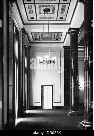 Nationalsozialismus, Architektur, Neue Reichskanzlei, Berlin, Innenansicht, Empfangsraum, Entwurf Leonard Gall, 1939, Zusatzrechte-Clearences-nicht vorhanden Stockfoto