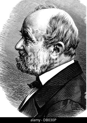 Weber, Wilhelm Eduard, 24.10.kr. - 23.6.1891, deutscher Physiker, Professor in Göttingen, 1.308, Porträt, Holzgravur, Ende des 19. Jahrhunderts, Stockfoto
