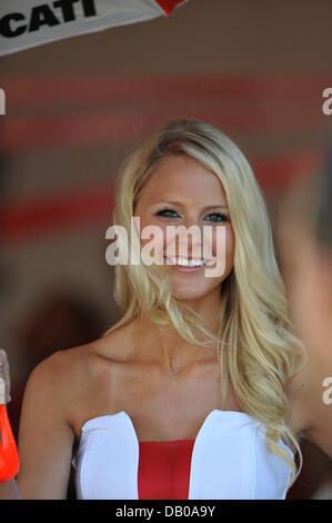 Monterey, Kalifornien, USA. 21. Juli 2013. Ducati Regenschirm Teammodell vor der 2013 Red Bull U.S. Grand Prix Credit: Scott Beley/ZUMAPRESS.com/Alamy Live News Stockfoto