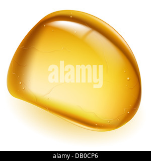 Amber. Abbildung auf weißem Hintergrund für design Stockfoto