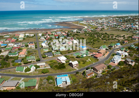 Blick über die Stadt Agulhas, Western Cape, Südafrika Stockfoto