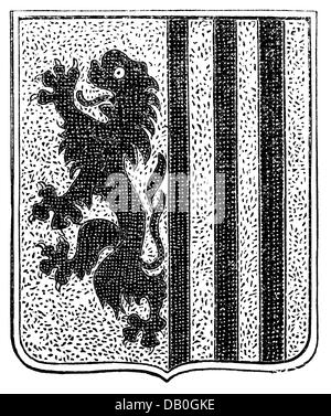 Heraldik, Wappen, Deutschland, Stadtwappen, Dresden, Holzstich, 1892, Zusatz-Rechte-Clearenzen-nicht vorhanden Stockfoto