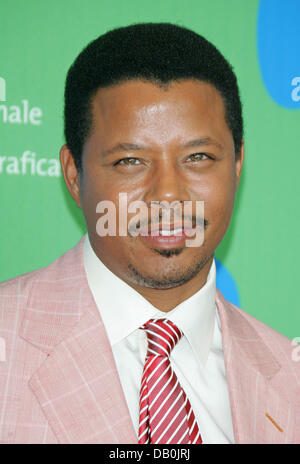 US-Schauspieler Terrence Howard kommt für die Premiere von "The Hunting Party" auf der 64. Internationalen Filmfestspiele in Venedig, Italien, 3. September 2007. Foto: Hubert Boesl Stockfoto