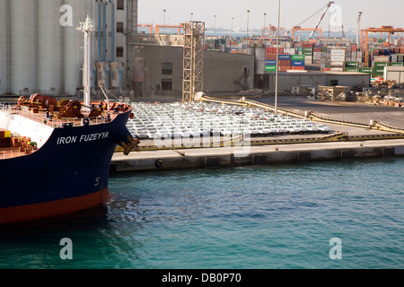 Offiziell ist der islamische Hafen Jeddah, wie es im Nahen Osten, Jeddah, Saudi Arabien bekannt. Stockfoto