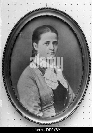 Schumacher, Anna 'Aennchen', 22.1.1860 - 26.2.1935, Deutscher Gastronom, halbe Länge, 1877, Stockfoto