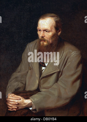 FYODOR DOSTOYEVSKY (1821-1881) russischer Schriftsteller im Jahre 1872 von Wassili Perow gemalt Stockfoto