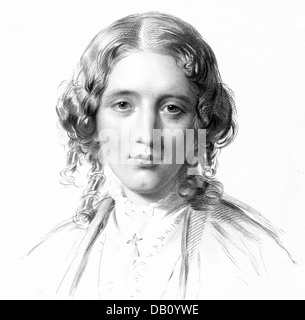 US-amerikanischer Abolitionist HARRIET BEECHER STOWE (1811 – 1896) und Autor von Onkel Toms Hütte, hier etwa 1855 Stockfoto