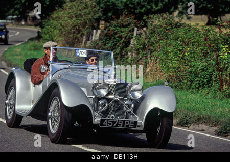 Jaguar SS 100 britischer Vintage-Sportwagen. c.1996. England Großbritannien Stockfoto