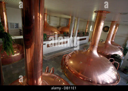 Datei - zeigt das Bild der Mashhouse der "Budweiser Budvar" Brauerei in Ceske Budejovice, Tschechische Republik, 12. Dezember 2007. Fast die Hälfte der Produktion in mehr als 50 Länder weltweit exportiert. Foto: Bjoern Steinz Stockfoto