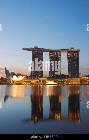 ArtScience Museum und Hotel Marina Bay Sands, Singapur. Stockfoto