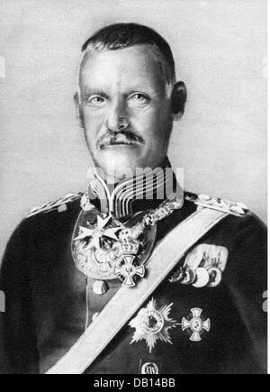 Rupprecht, 18.5.1869 - 2.8.1955, Prinz von Bayern 4.11.1913 - 13.11.1918, deutscher General, Oberbefehlshaber der deutschen 6. Armee 1914 - 1916, Porträt, 1914, Stockfoto