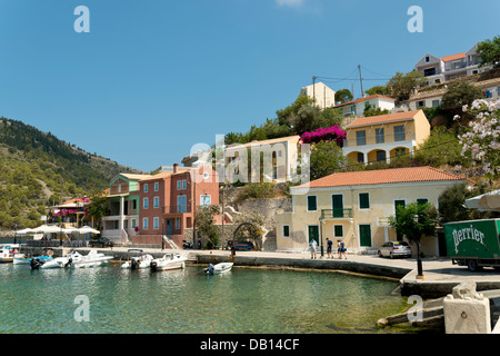 Assos-Dorf auf der Ionischen Insel Kefalonia, Griechenland Stockfoto