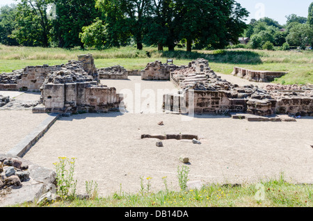 Bordesley Abbey wurde ein 12. Jahrhundert Zisterzienser-Abtei in der Nähe der Stadt Redditch, Worcestershire, England Stockfoto