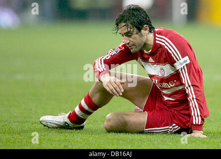 FC Bayern München Spieler Luca Toni ist abgebildet in der Bundesliga-Spiel gegen Eintracht Frankfurt in der Allianz-Arena in München, 3. November 2007. Das Spiel endete mit einem 0: 0 Unentschieden. Foto: Matthias Schrader Stockfoto