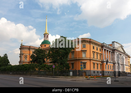 St. Michael Schloss, eine ehemalige königliche Residenz in der Altstadt von Sankt Petersburg, Russland Stockfoto