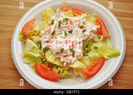 Meeresfrüchte auf Salat Stockfoto