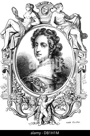 Palmer, Barbara, 22.5.1641 - 9.10.1709, 1st Duchess of Cleveland, English Lady-in-Waiting, Porträt, Holzgravur, 19. Jahrhundert, Stockfoto
