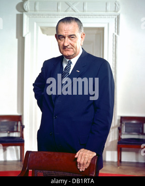 LYNDON B.JOHNSON (1908-1973) als 36. Präsident der Vereinigten Staaten am 10. März 1964 Stockfoto