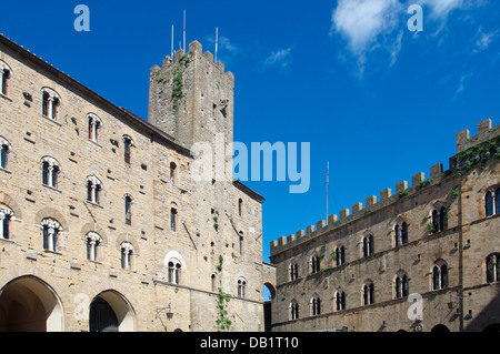 Palazzo dei Priori Volterra Toskana Italien Stockfoto