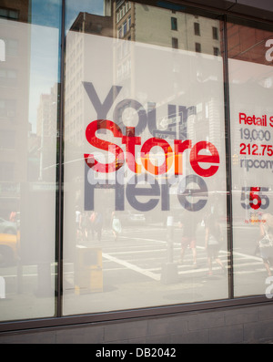 Verkaufsfläche im Stadtteil Chelsea in New York auf Sonntag, 21. Juli 2013 zu sehen. (© Richard B. Levine) Stockfoto