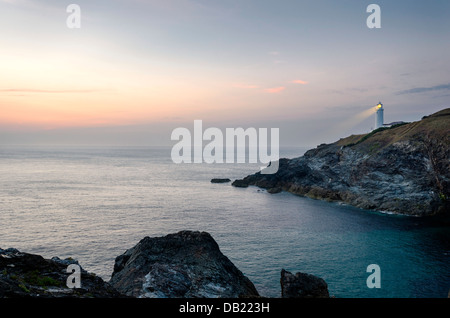 Trevose Head Leuchtturm in Cornwall Stockfoto