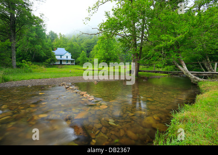 Caldwell-Haus im Cataloochee Tal, Great Smoky Mountains National Park, North Carolina, USA Stockfoto