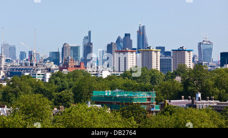 Die Stadt von Primrose Hill In der Sommer-London UK Stockfoto