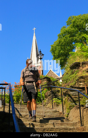 Die Steinstufen, Appalachian Trail und St. Peterskirche, Harpers Ferry, West Virginia, USA Stockfoto