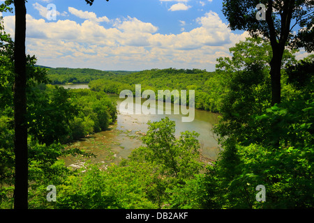 Shenandoah River Overlook, Murphy Kammern Farm Schlachtfeld, Harpers Ferry, West Virginia, USA Stockfoto