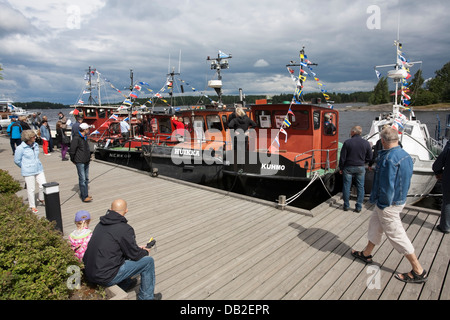 Historische Schiffe-Regatta in Lappeenranta, Finnland Stockfoto