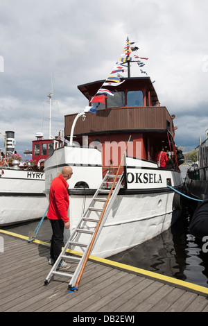 Historische Schiffe-Regatta in Lappeenranta, Finnland Stockfoto