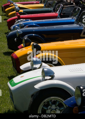 Reihe von Caterham Seven Autos im Club Veranstaltung 2013 Stockfoto