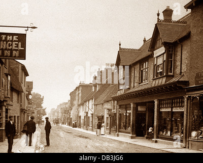 Stony Stratford High Street 1900 Stockfoto