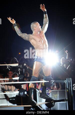 Randy Orton WWE RAW Wrestling Superstars der O2 Arena in Dublin - 15.04.11 Stockfoto