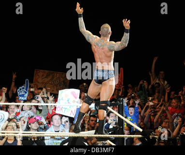 Randy Orton WWE RAW Wrestling Superstars der O2 Arena in Dublin - 15.04.11 Stockfoto