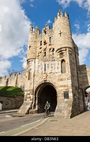 Micklegate Bar, die mittelalterliche Stadt York, Großbritannien Stockfoto