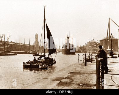 Hull Albert Dock frühen 1900er Jahren Stockfoto