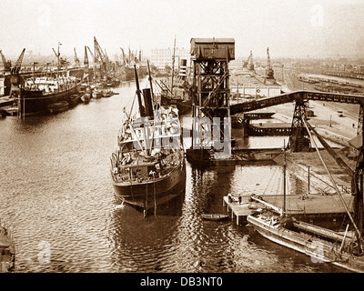 Rumpf-King George Dock frühen 1900er Jahren Stockfoto