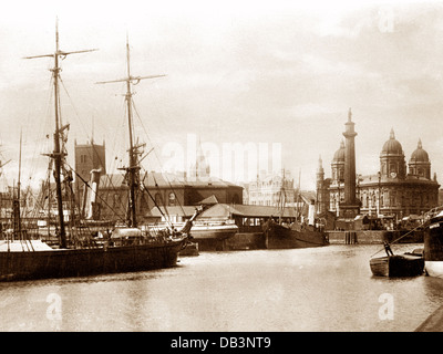 Hull Prinz Dock frühen 1900er Jahren Stockfoto