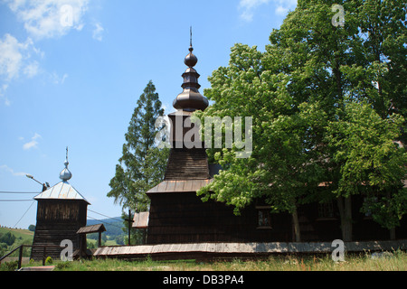 Kleinen griechisch-orthodoxen Kirche in Jastrzebik - Dorf in Beskiden. Südpolen. Stockfoto