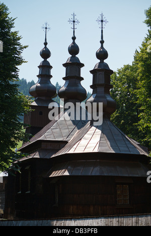 Kleinen griechisch-orthodoxen Kirche in Jastrzebik - Dorf in Beskiden. Südpolen. Stockfoto