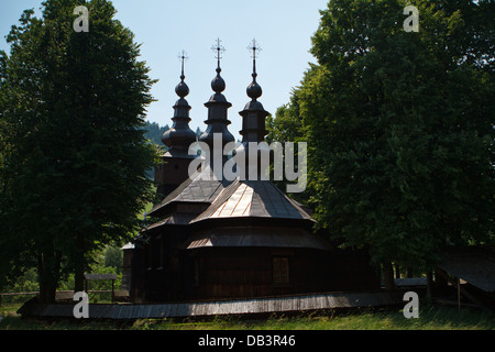 Kleinen griechisch-orthodoxen Kirche in Jastrzebik - Dorf in Beskiden. Südpolen. Stockfoto